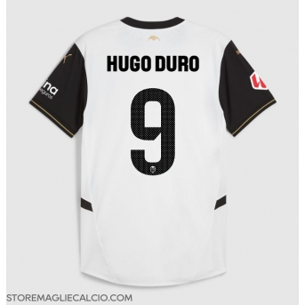 Valencia Hugo Duro #9 Maglia Gara Casa Repliche 2024-25